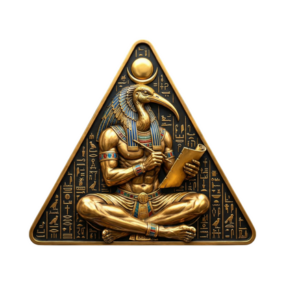 Egyptian Gods: Thoth Colorized 24k Gilded 1 oz Copper Medal (12/22)