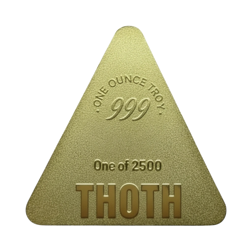 Egyptian Gods: Thoth Colorized 24k Gilded 1 oz Copper Medal (12/22)