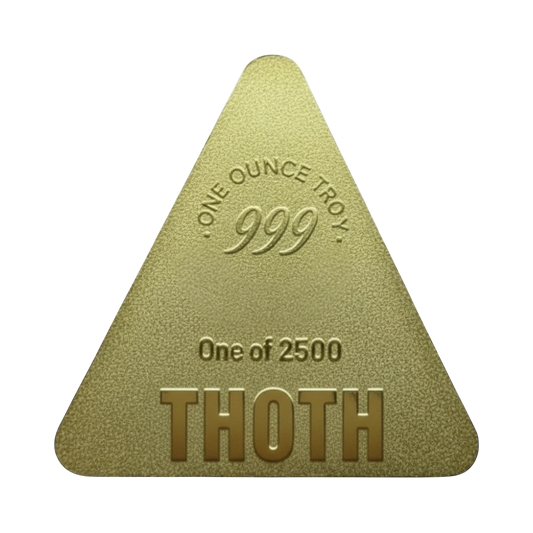 Egyptian Gods: Thoth Colorized 24k Gilded 1 oz Copper Medal (12/22)