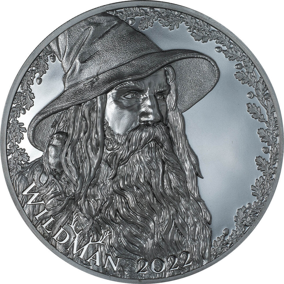 2022 Cameroon The Wildman UHR Black Proof 5 oz Silver Coin (12/22)