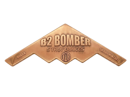 Toromint! B2 Bomber Jet Colorized 5 oz Copper Medal w/Custom Capsule (04/29)