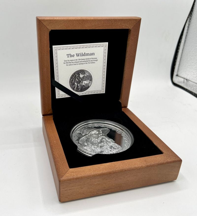 2022 Cameroon The Wildman UHR Black Proof 5 oz Silver Coin (12/22)