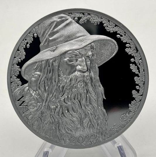 In Stock! 2022 Cameroon The Wildman UHR Black Proof 5 oz Silver Coin (12/22)