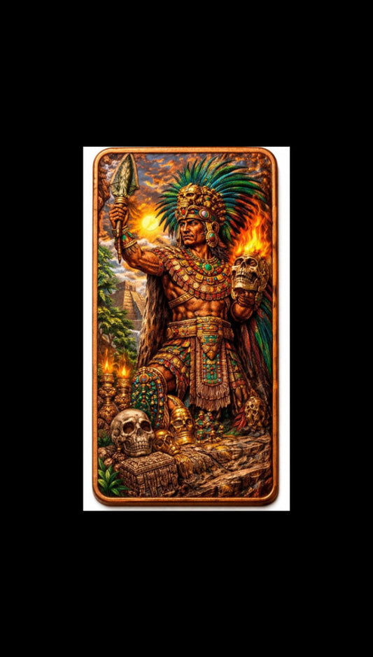 In Stock! Aztec Ritual Colorized 5 oz Copper Bar