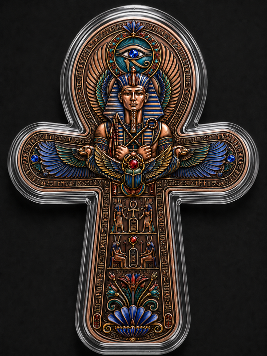 2026 Key of Life – 5 AVDP oz .999 Fine Copper Jeweled Color Ankh Collectible