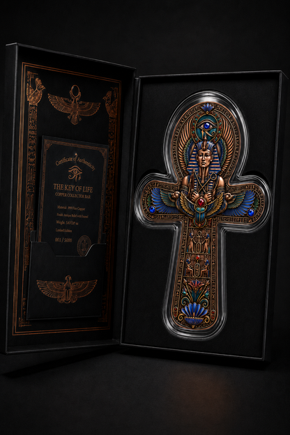 2026 Key of Life – 5 AVDP oz .999 Fine Copper Jeweled Color Ankh Collectible