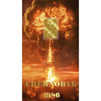 2026 Liberia Chernobyl 1/1000 oz Gold Coin in Card (12/26)