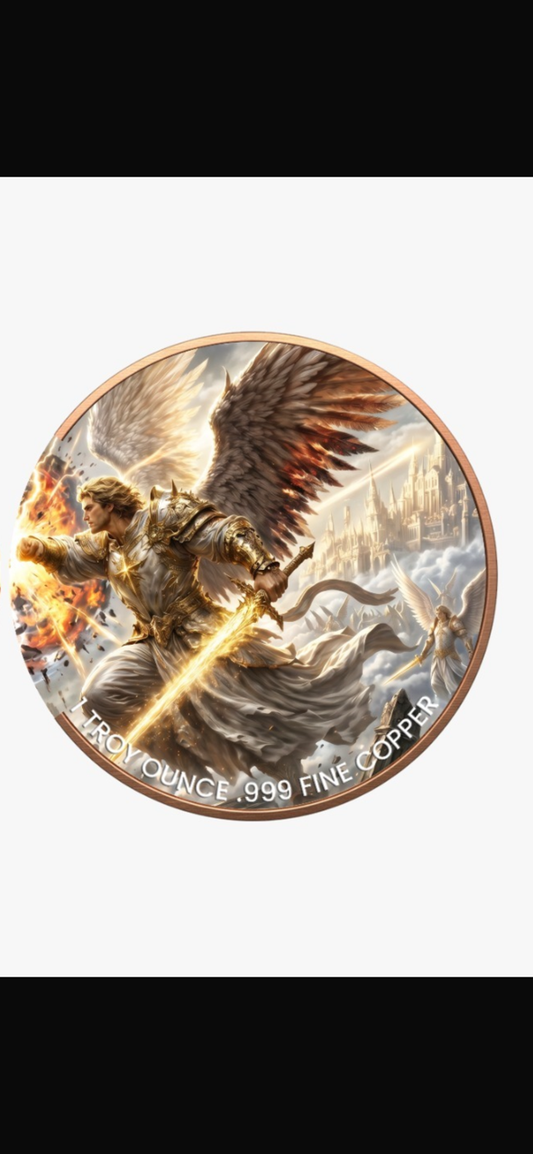 Heaven and Hell - Michael vs Lucifer UHR Colorized DuoStack 2 x 1 oz Copper Medal Set (04/30)