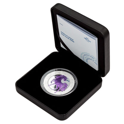 2026 Niue Year of the Horse with Metallic Color 1 oz Silver Coin (12/23)