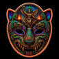 Aztec Libertad Mask Shaped 3 oz Copper Medal (06/15)