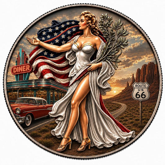 Estimate: 2026 American Silver Eagle - Liberty Belle Edition 1 oz Silver Colorized Coin (249 Mintage)