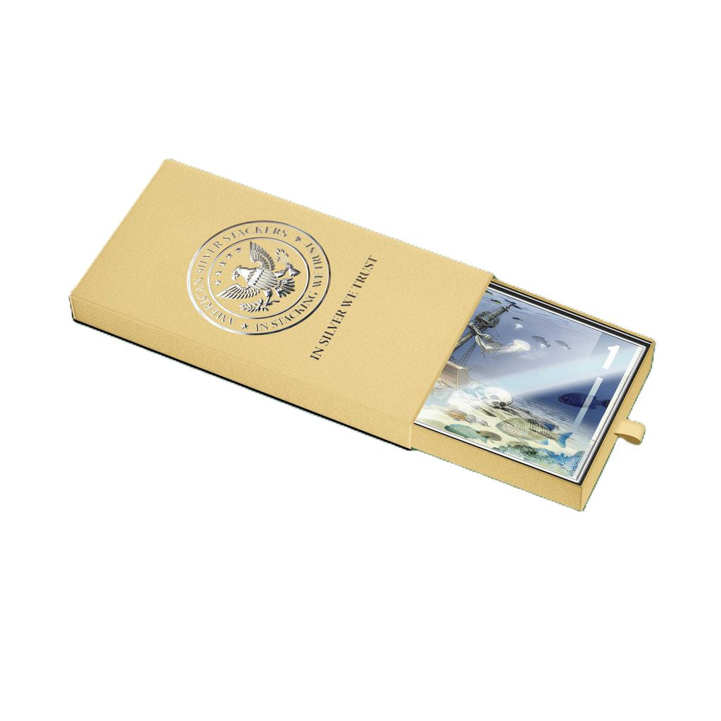 In Stock! 2026 Liberia The Kraken 1/10 oz Silver Foil Note (12/26). In Silver we Trust!