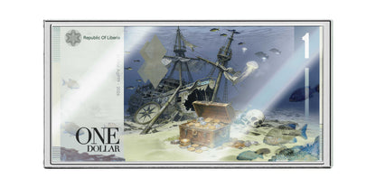 In Stock! 2026 Liberia The Kraken 1/10 oz Silver Foil Note (12/26). In Silver we Trust!
