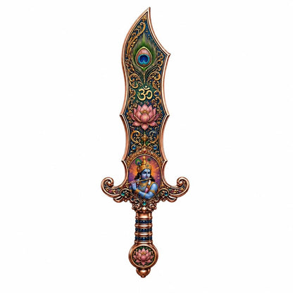 Lord Krishna's Nadaka Sword Shaped 2 oz Copper Medal (06/17)