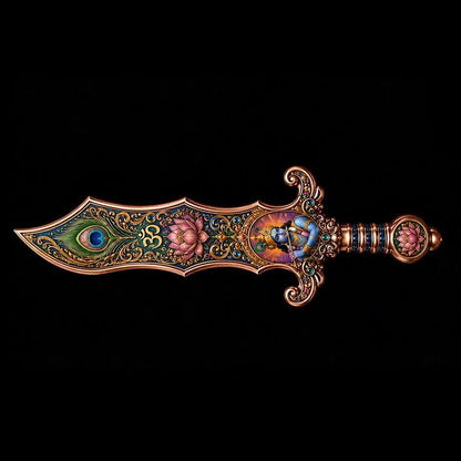 Lord Krishna's Nadaka Sword Shaped 2 oz Copper Medal (06/17)
