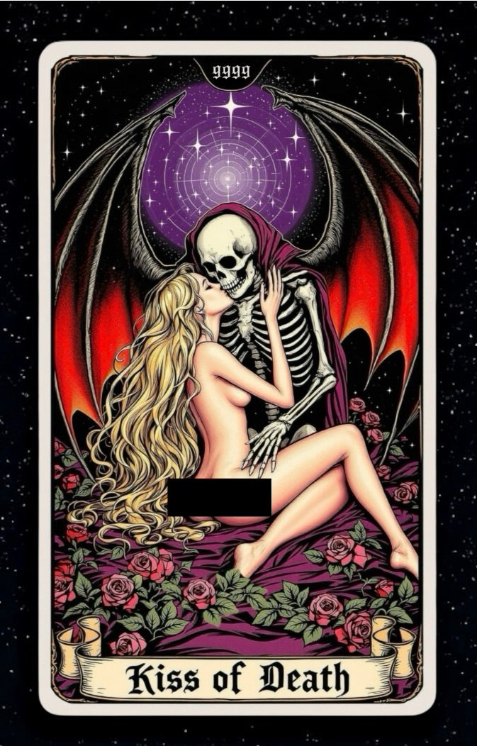 In Stock! 1st in Series! Torocard Kiss of Death Colorized 1 oz Copper Card Toromint