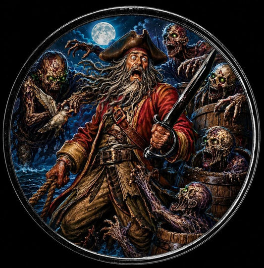 Estimate: 2025 Antigua & Barbuda Zombie Runners 1 oz Silver Colorized Coin (Mintage TBD at end of Presale)