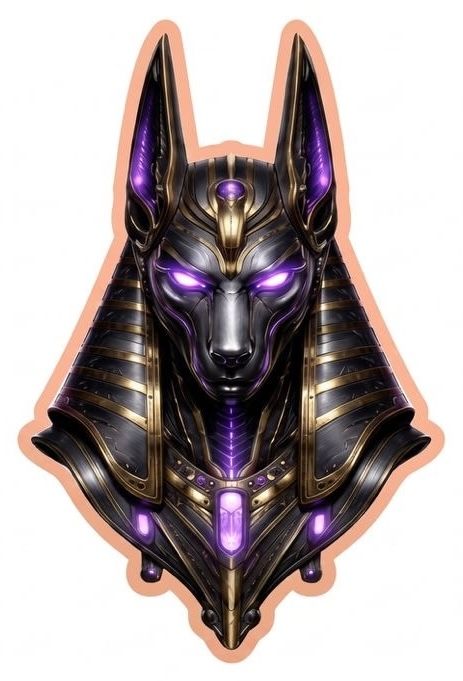 Anubis Shaped Colorized 1 oz Copper Medal (06/18)