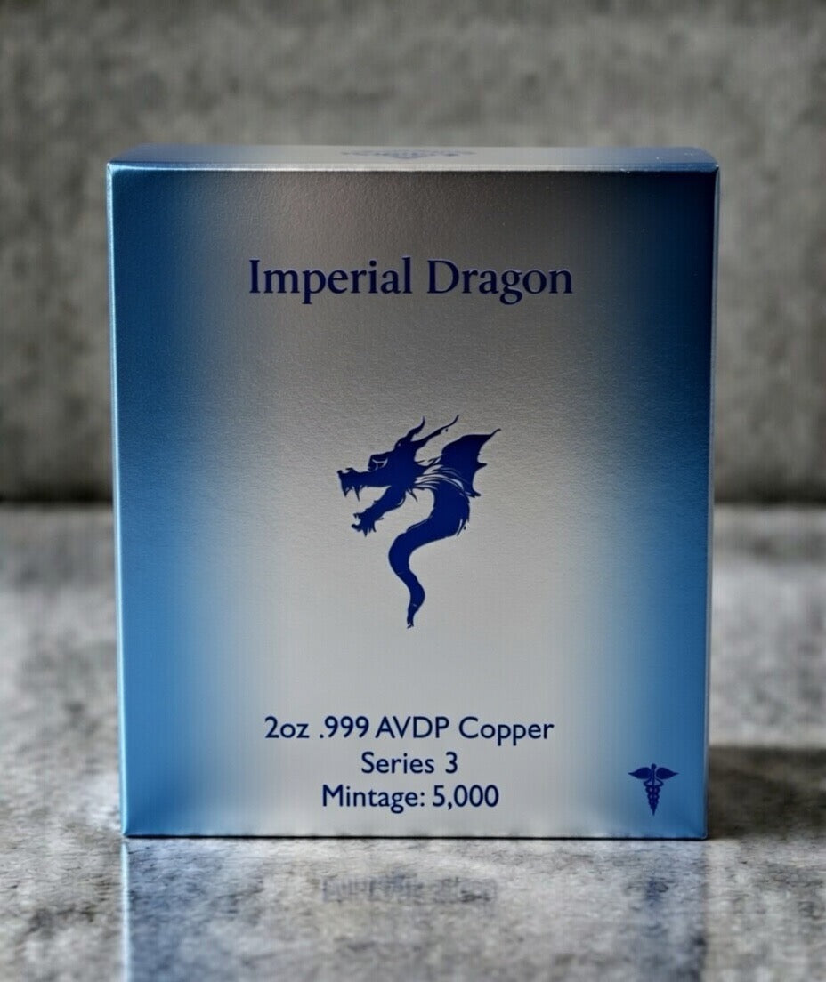 SERIES 3: 2oz COPPER Dragon Ninja Star w BOX