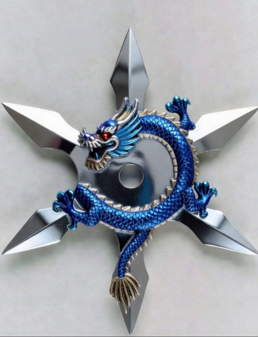 SERIES 3: 2oz COPPER Dragon Ninja Star w BOX