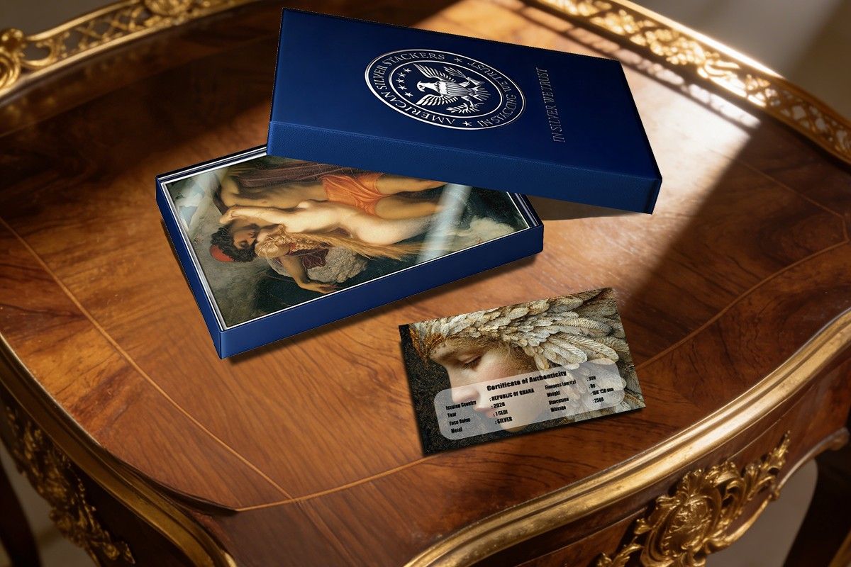 In Stock! 2026 Ghana The Fisherman and the Syren 5g Silver Foil. In Silver We Trust!