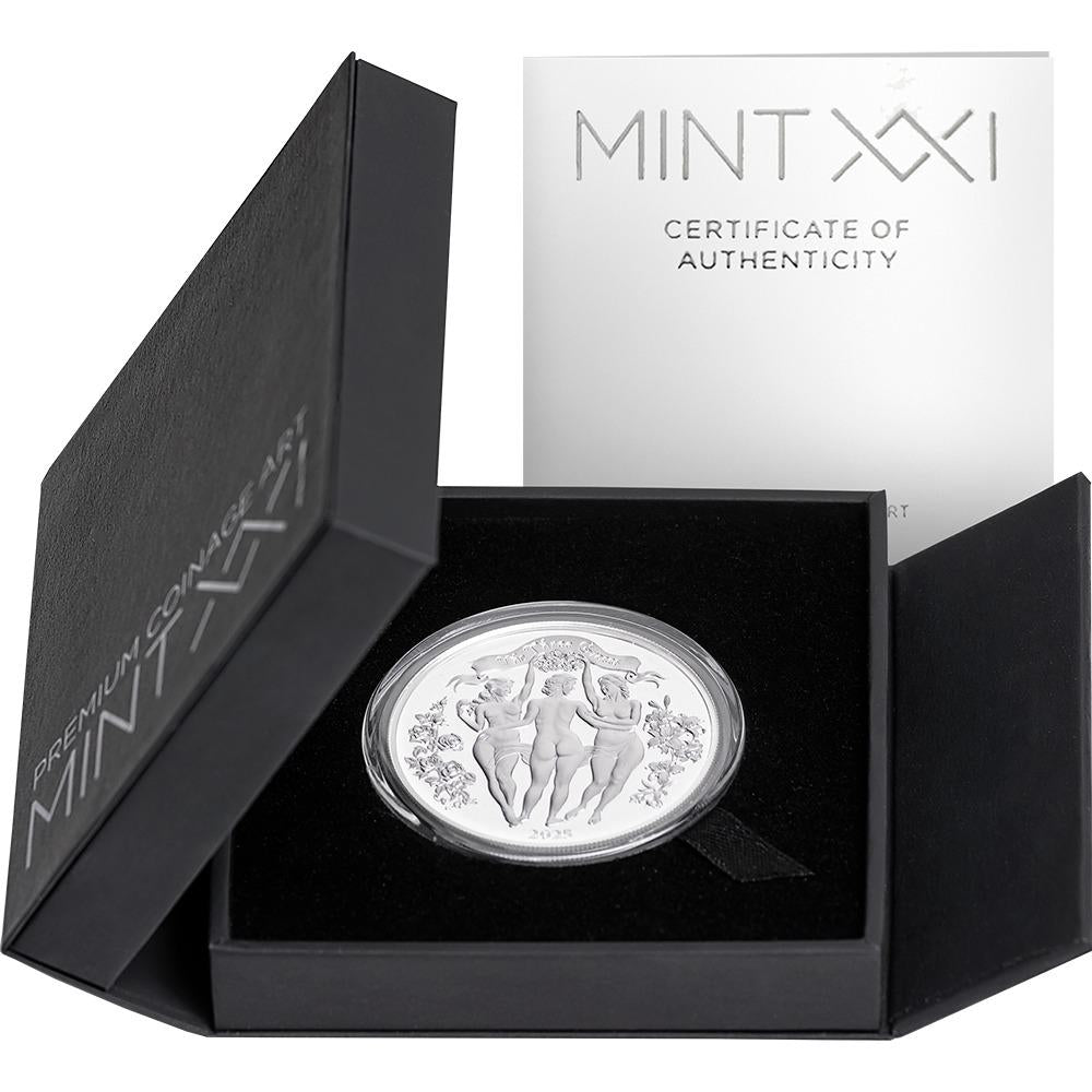 In Stock! 2025 Cameroon Three Graces PROOF Edition 1 oz Silver Coin (Copy)