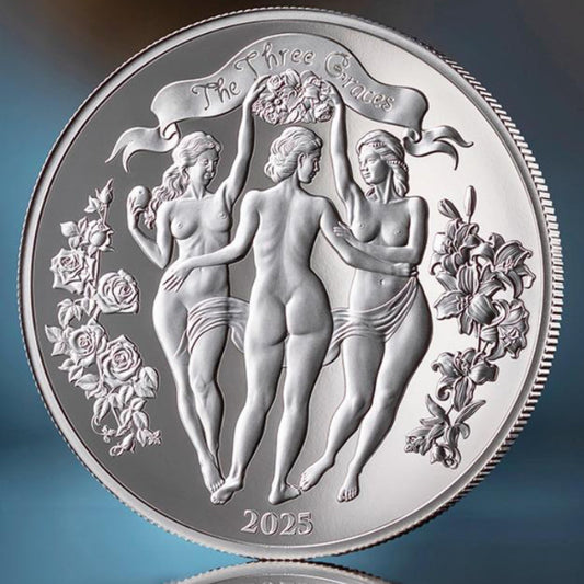 In Stock! 2025 Cameroon Three Graces PROOF Edition 1 oz Silver Coin