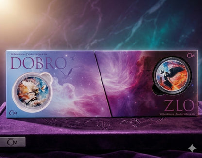 In Stock! 2 Silver Coins DOBRO/ZLO-Battle Between Good and Evil-42g each-LIMITED Czech Mint