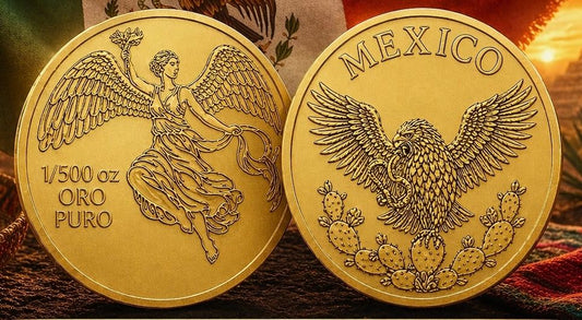 Mexican Tribute 1/500 oz Gold Round (05/11)