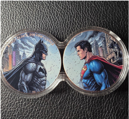 In Stock! Batman VS Superman 2x1 oz Copper Set (1/16)