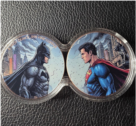 In Stock! Batman VS Superman 2x1 oz Copper Set (1/16)