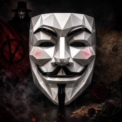 Guy Fawkes 3 AVDP oz .999 Fine Copper Collector Mask