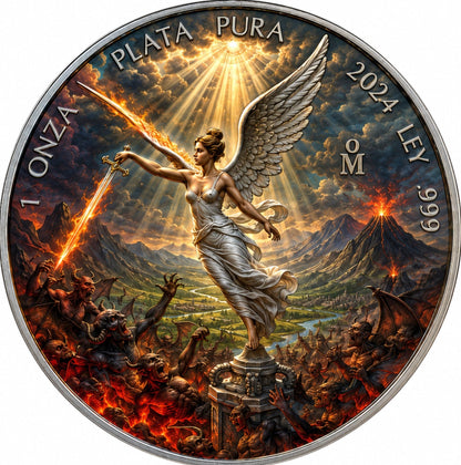 In Stock! 2024 Mexico Libertad As Above So Below 1 oz Silver Colorized Coin