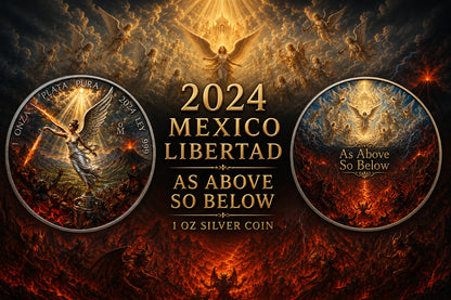 In Stock! 2024 Mexico Libertad As Above So Below 1 oz Silver Colorized Coin