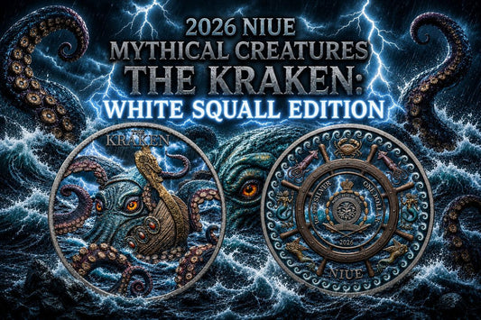 Estimate: 2026 Niue Mythical Creatures Kraken - White Squall Edition 1 oz Silver Coin (05/14)