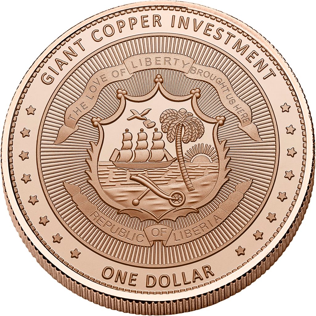In Stock! 2026 Liberia American Eagle 5 oz Copper Coin (01/09)