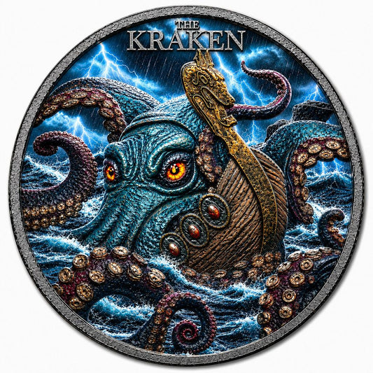 Estimate: 2026 Niue Mythical Creatures Kraken - White Squall Edition 1 oz Silver Coin (05/14)