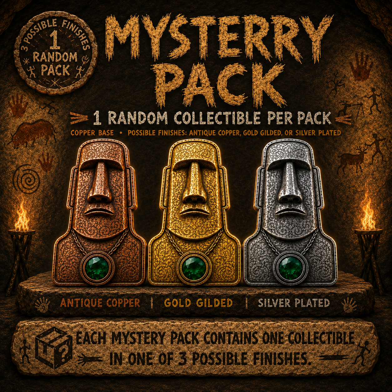 2026 Moai Mystery Pack – Ancient Relic Edition (3 AVDP oz .999 Fine Copper)