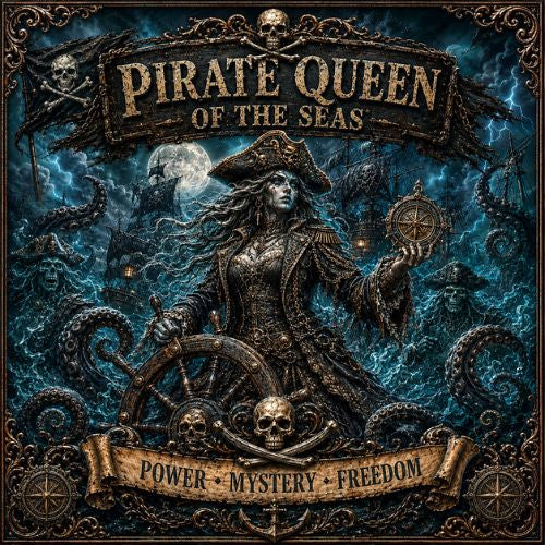 Pirate Queen of the Seas Colorized 1 oz Copper Round (05/18)