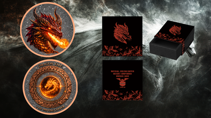 In Stock! Dragon Fire Colorized Diamond Dust 1 oz Copper Round