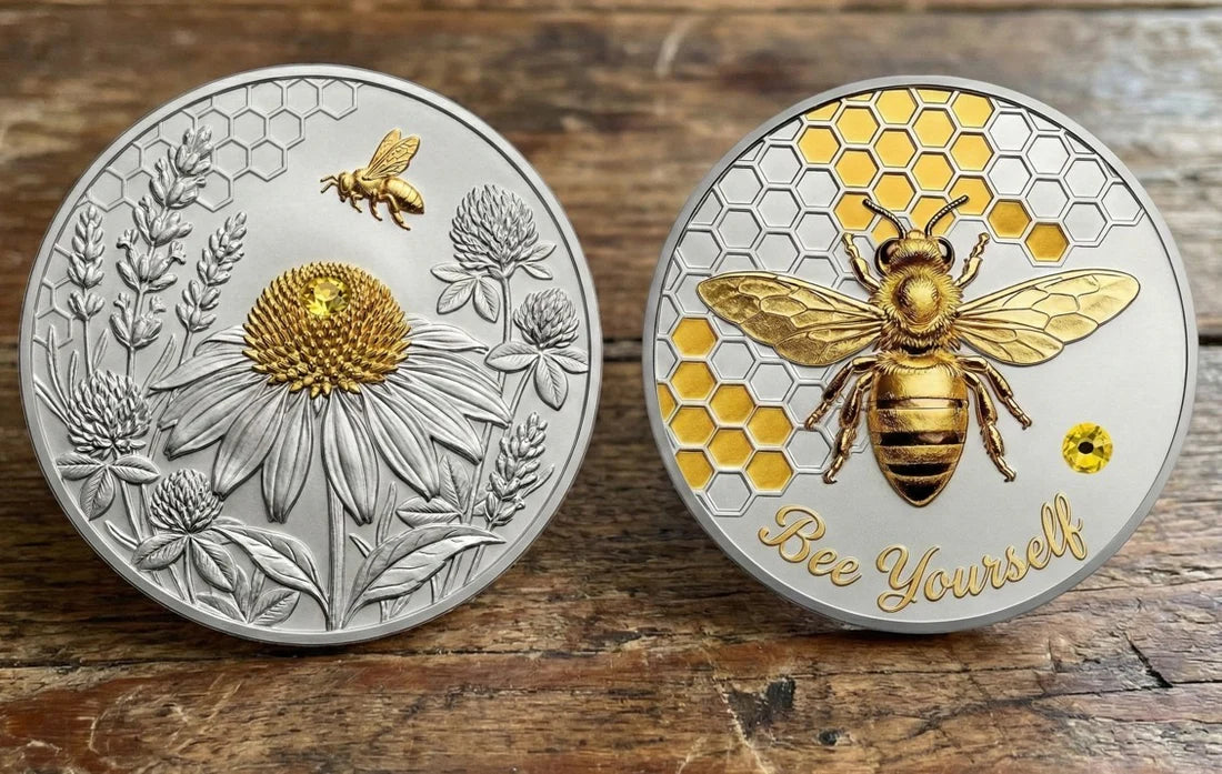 In Stock! 2026 Bee Yourself Silver & Gold Gilded 1oz ADVP .999 Fine Copper Core Collectible Medal