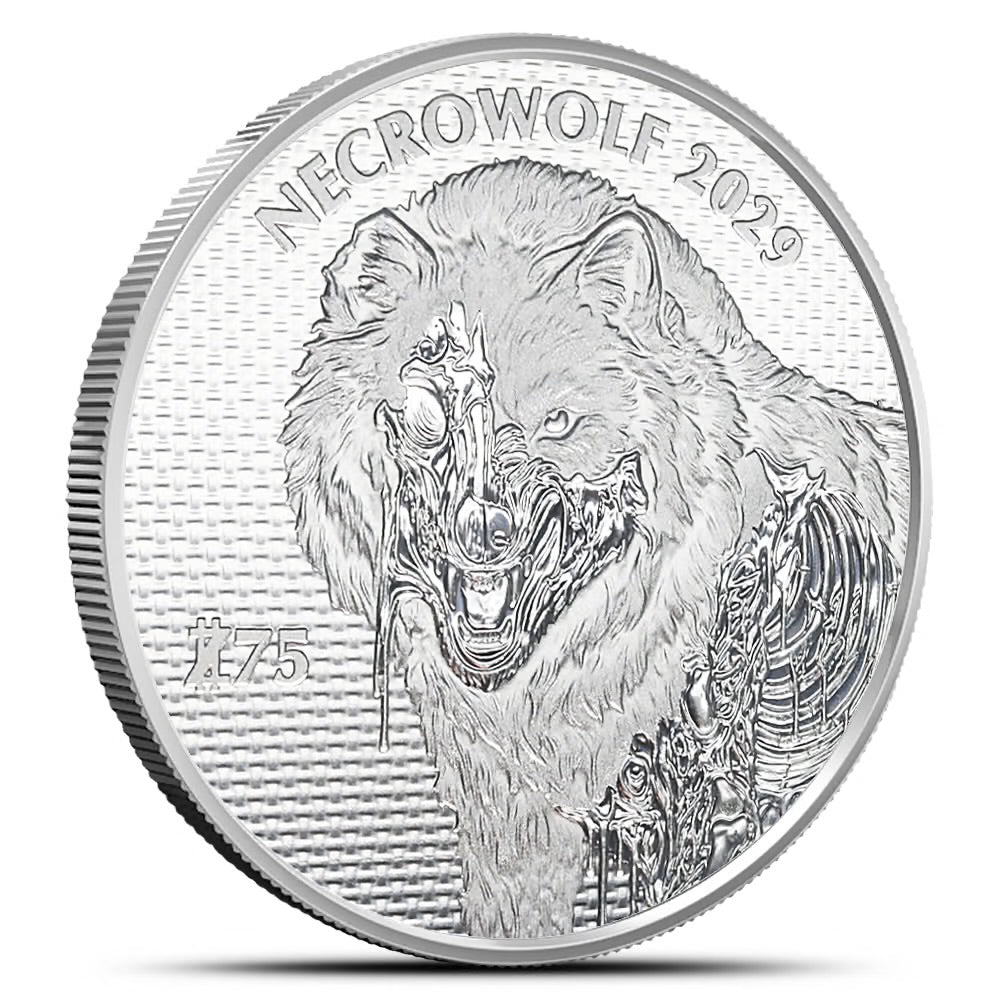 In Stock! Zombucks World Necrowolf Round New 1 oz Silver
