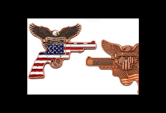 2nd Amendment Freedom Eagle Colorized 5 oz Copper Medal (06/22)