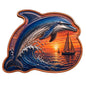 Dolphin Sunset Colorized 5 oz Copper Medal (05/21)