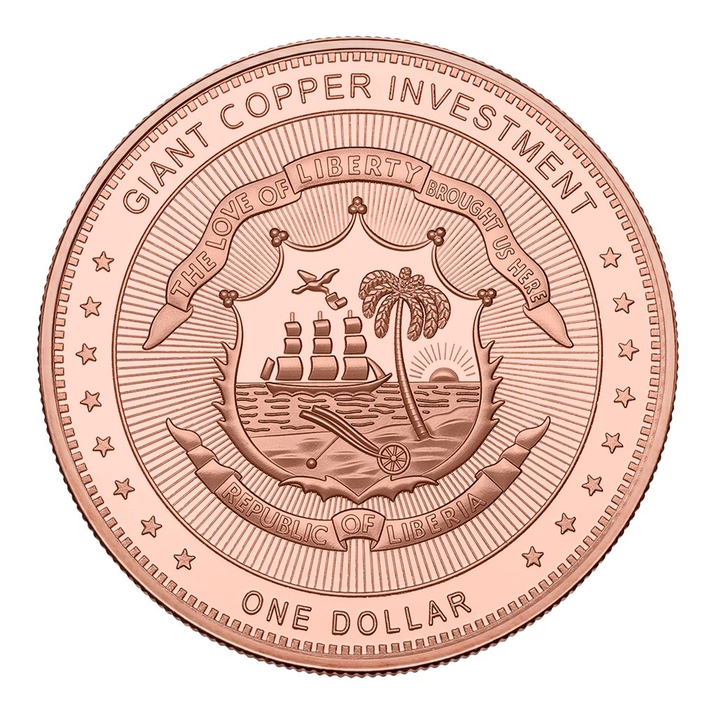 In Stock! 2026 Liberia Metric Panda 5 oz Copper Coin