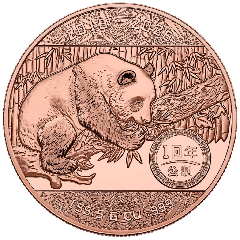 In Stock! 2026 Liberia Metric Panda 5 oz Copper Coin