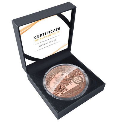 In Stock! 2026 Liberia Metric Panda 5 oz Copper Coin