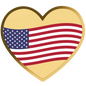 In Stock! Chad American Flag Heart Shaped 1/1000 oz Gold Coin in Box (50,000 Mintage)