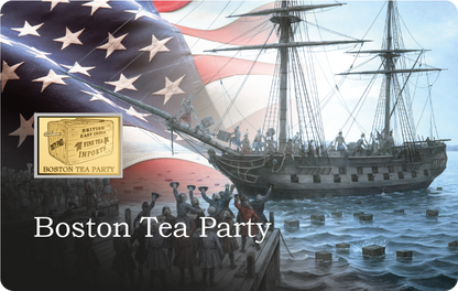 In Stock! Boston Tea Party  1/1000 oz Gold Medal in Card  (25,000 Mintage)