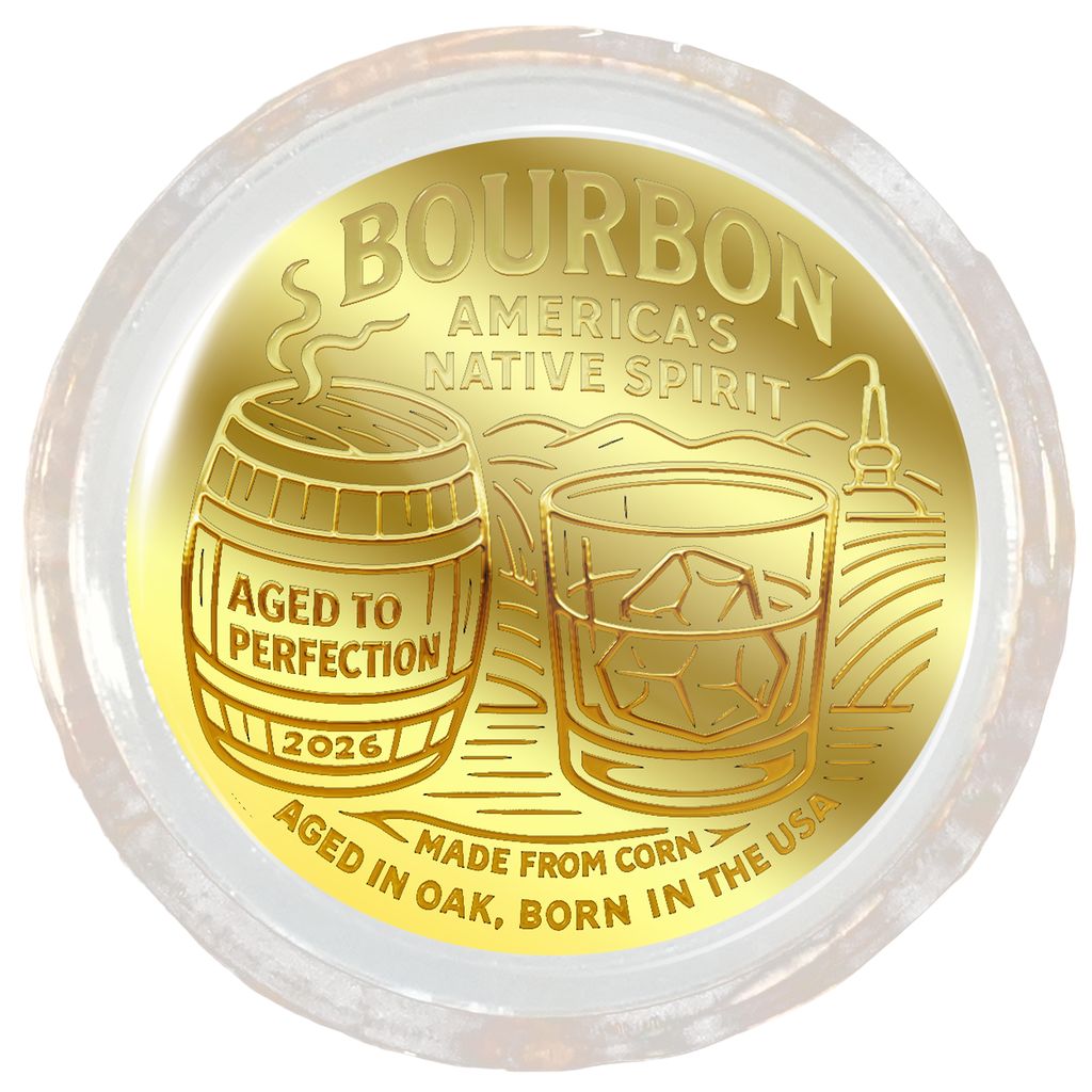 In Stock! 2026 Niue Bourbon 1/1000 oz Gold Coin in Card   (9,999 Mintage)